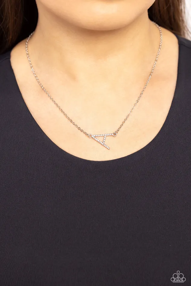 Paparazzi Accessories Necklaces INITIALLY Yours A White Necklace Jewelry by Bretta Paparazzi Accessories Necklaces INITIALLY Yours A White Necklace Jewelry by Bretta