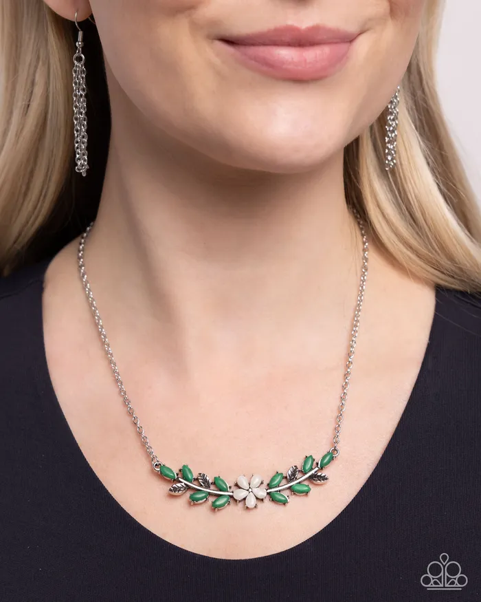 Paparazzi Accessories Necklaces Leafy Layover White Necklace Jewelry by Bretta