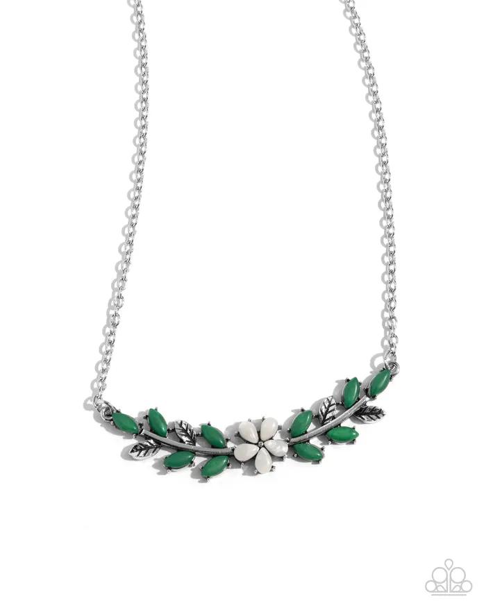 Paparazzi Accessories Necklaces Leafy Layover White Necklace Jewelry by Bretta