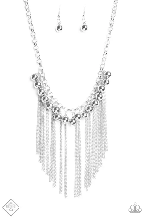 Paparazzi Accessories Necklaces Powerhouse Prowl Silver Necklace Jewelry by Bretta
