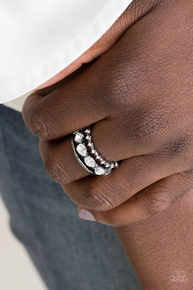 Paparazzi Accessories Rings Backstage Sparkle Black Ring Jewelry by Bretta