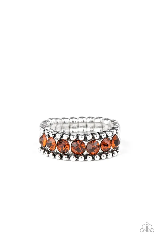 Paparazzi Accessories Rings Crank It Up Brown Ring Jewelry by Bretta