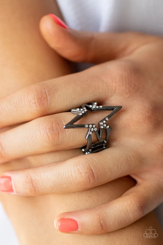 Paparazzi Accessories Rings Extra Electrifying Black Ring Jewelry by Bretta
