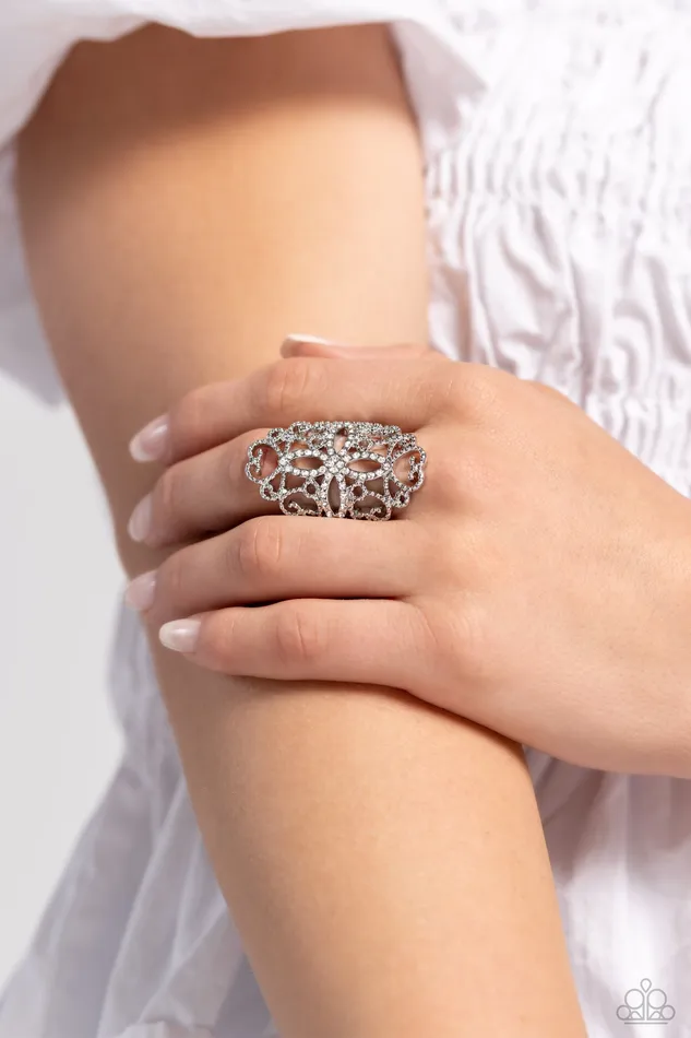 Paparazzi Accessories Rings Fabulous Filigree White Ring Jewelry by Bretta