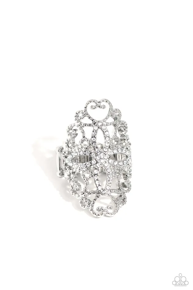 Paparazzi Accessories Rings Fabulous Filigree White Ring Jewelry by Bretta
