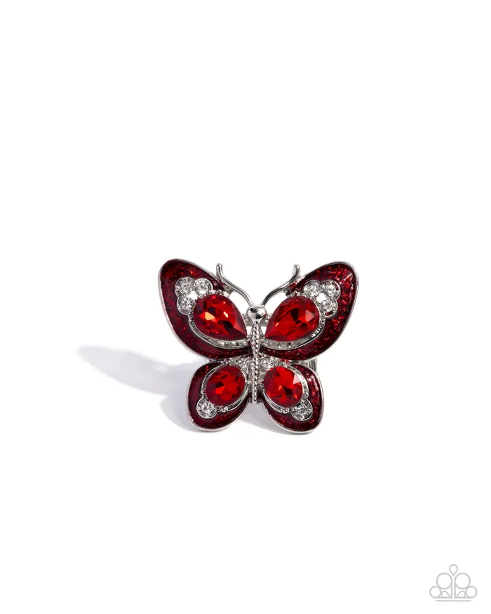 Paparazzi Accessories Rings Floating Fantasy Red Ring Jewelry by Bretta