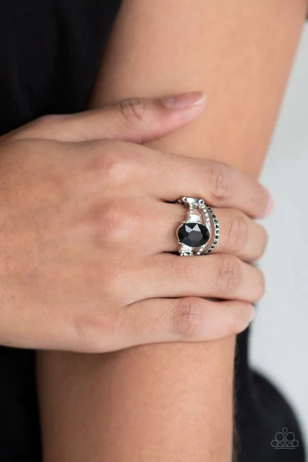 Paparazzi Accessories Rings Spectacular Sparkle Black Ring Jewelry by Bretta