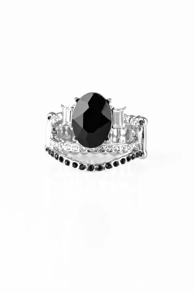 Paparazzi Accessories Rings Spectacular Sparkle Black Ring Jewelry by Bretta