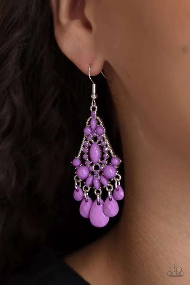 Paparazzi Accessories STAYCATION Home Purple Earrings Jewelry by Bretta Earrings Paparazzi Accessories STAYCATION Home Purple Earrings Jewelry by Bretta Earrings