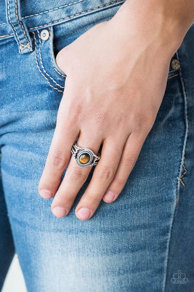 Peacefully Peaceful Brown Ring Jewelry by Bretta Paparazzi Accessories Rings