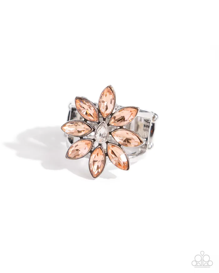 Petaled Performance Orange Ring Jewelry by Bretta Paparazzi Accessories Rings