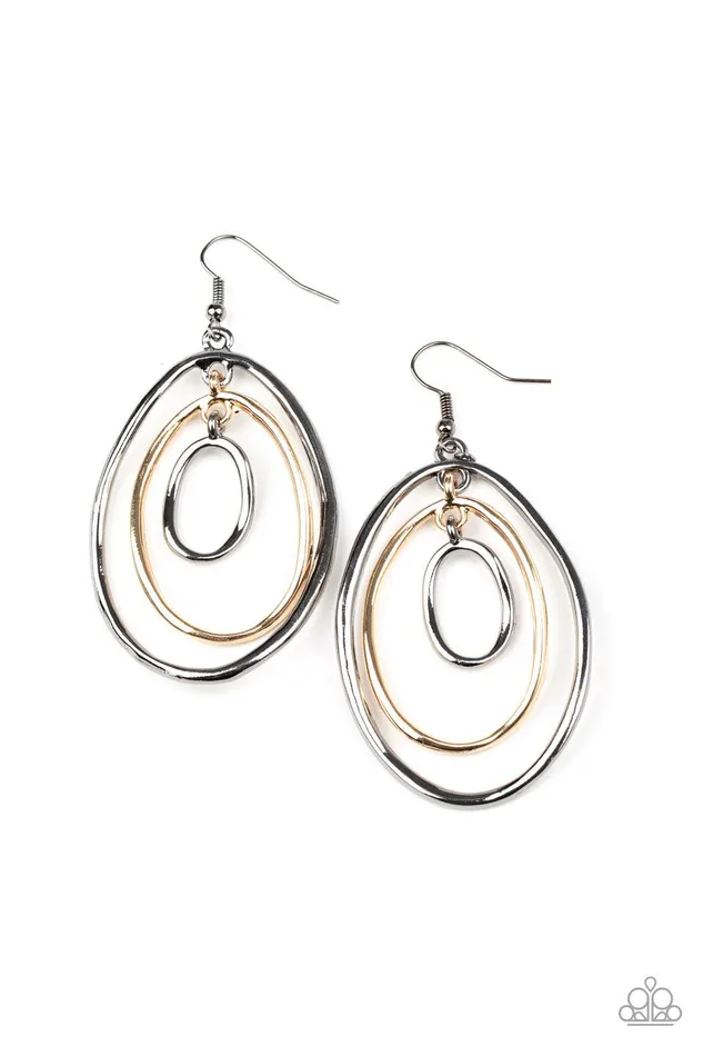 Retro Ruins Multi Earrings Jewelry by Bretta Paparazzi Accessories Earrings
