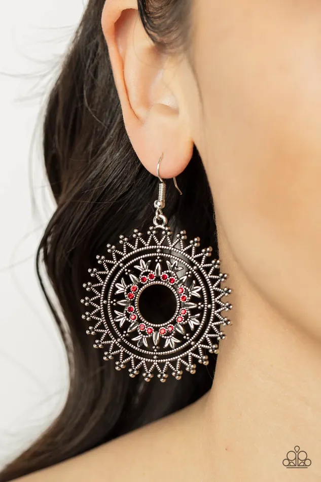Revel in Radiance Red Earrings Jewelry by Bretta Paparazzi Accessories Earrings