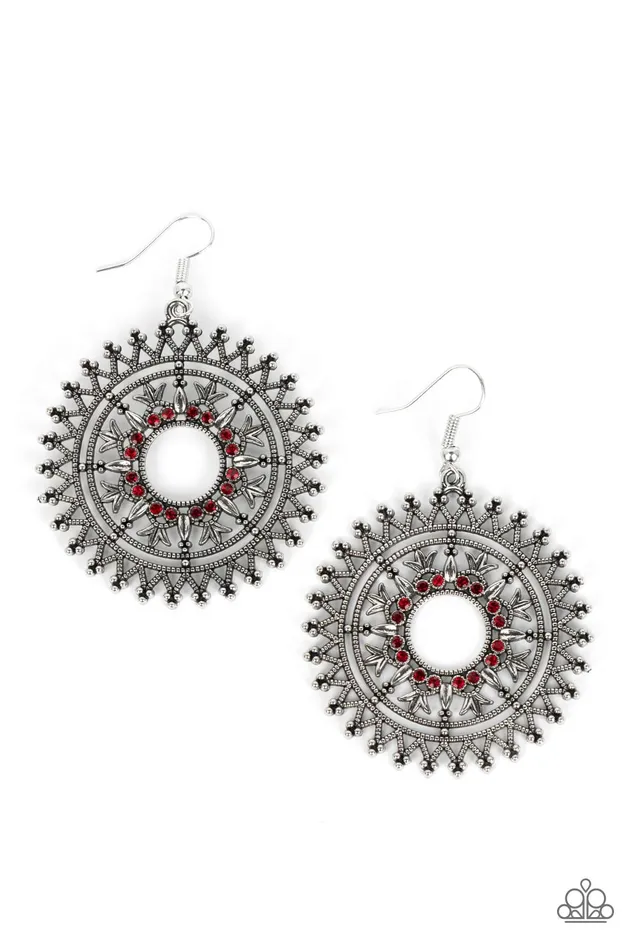 Revel in Radiance Red Earrings Jewelry by Bretta Paparazzi Accessories Earrings