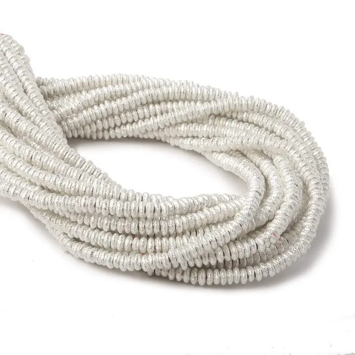 Rings 2mm Sterling Silver Plated Copper Brushed Rondelle 8 inch 156 pcs Beadsofcambaycom Rings 2mm Sterling Silver Plated Copper Brushed Rondelle 8 inch 156 pcs Beadsofcambaycom