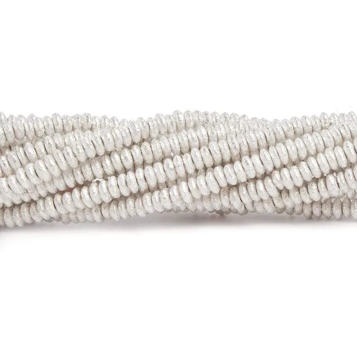 Rings 2mm Sterling Silver Plated Copper Brushed Rondelle 8 inch 156 pcs Beadsofcambaycom Rings 2mm Sterling Silver Plated Copper Brushed Rondelle 8 inch 156 pcs Beadsofcambaycom