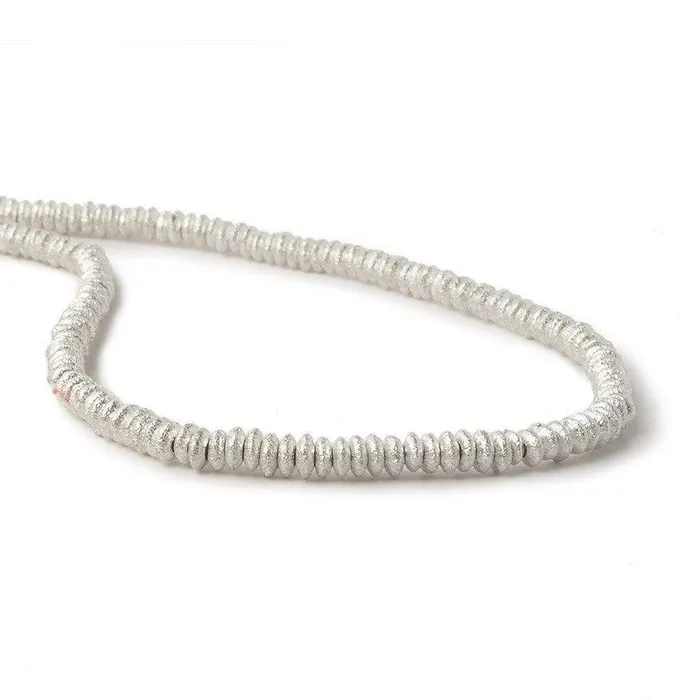 Rings 2mm Sterling Silver Plated Copper Brushed Rondelle 8 inch 156 pcs Beadsofcambaycom Rings 2mm Sterling Silver Plated Copper Brushed Rondelle 8 inch 156 pcs Beadsofcambaycom