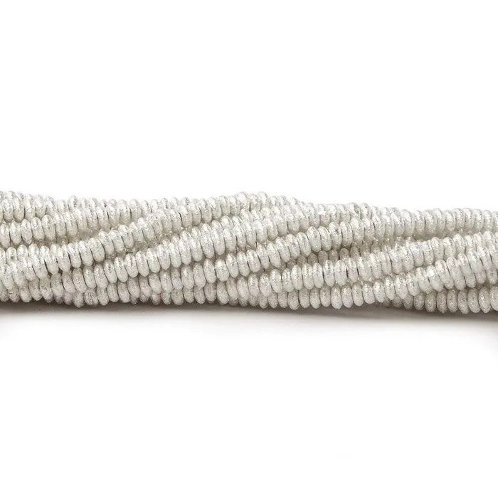 Rings 2mm Sterling Silver Plated Copper Brushed Rondelle 8 inch 156 pcs Beadsofcambaycom Rings 2mm Sterling Silver Plated Copper Brushed Rondelle 8 inch 156 pcs Beadsofcambaycom
