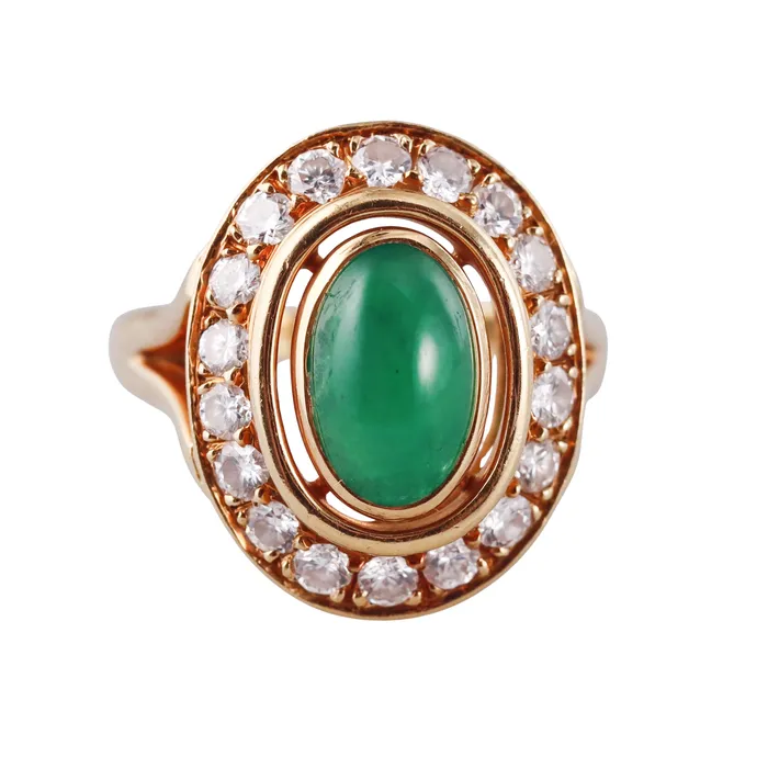 Rings Cartier Paris Diamond Emerald Gold Ring Cartier