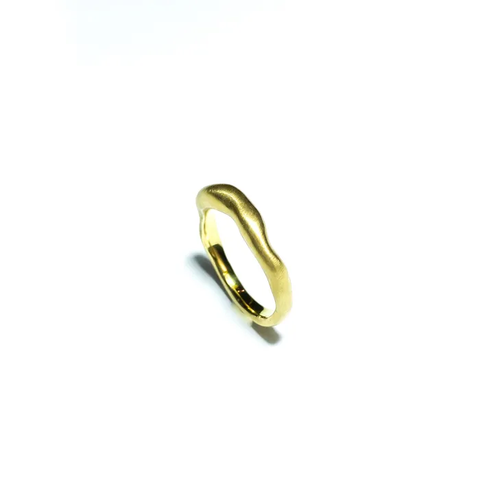 Rings Curves gold plated silver ring Joanna Jablko Jewelry
