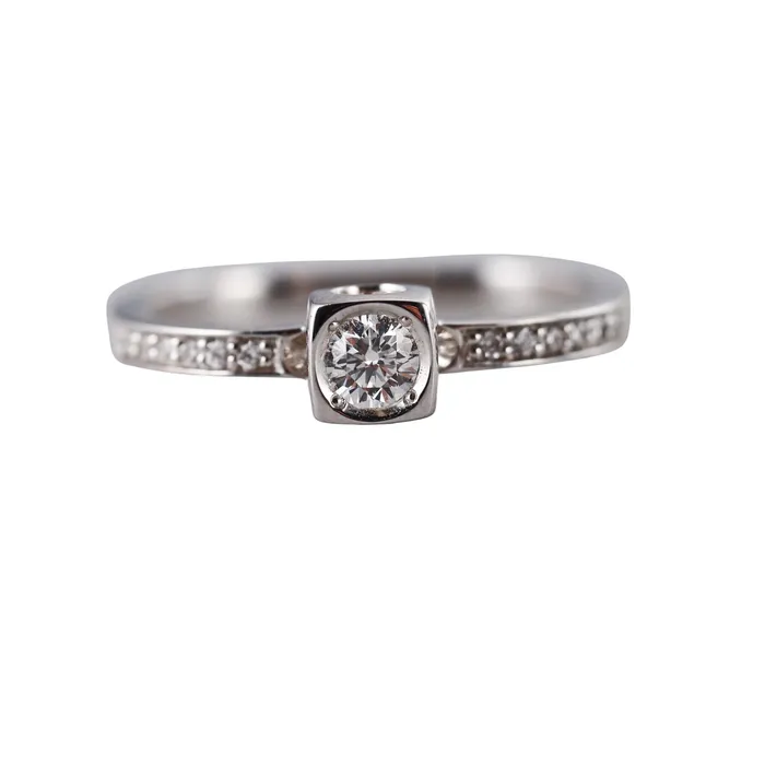 Rings Dinh Van Dinh Van Le Cube Diamond White Gold Small Ring