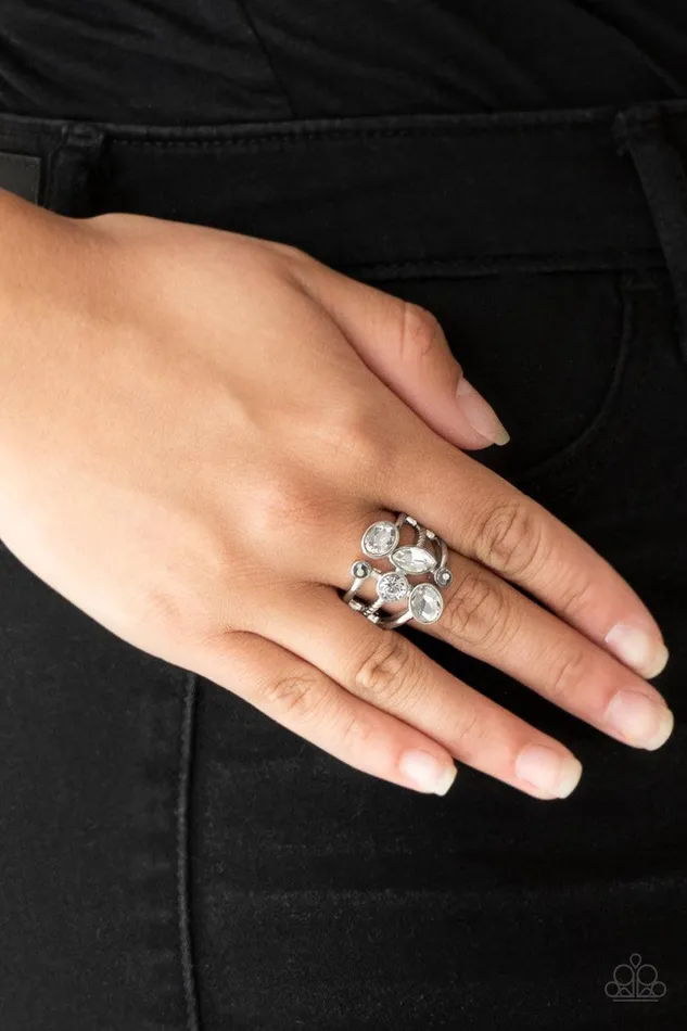 Rings Metro Mingle Silver Ring Jewelry by Bretta Paparazzi Accessories