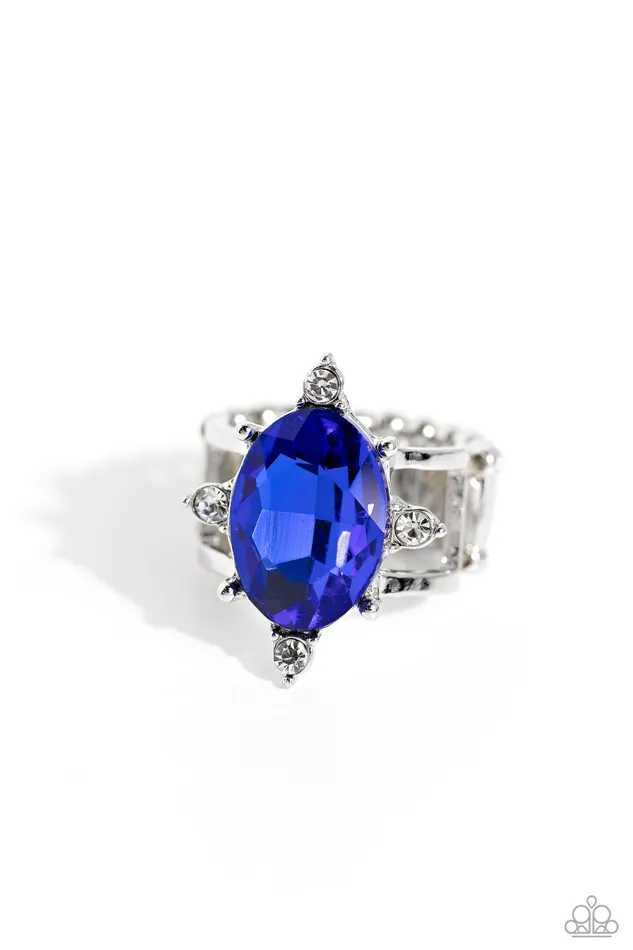 Rings Paparazzi Accessories Sensational Sparkle Blue Ring Jewelry by Bretta