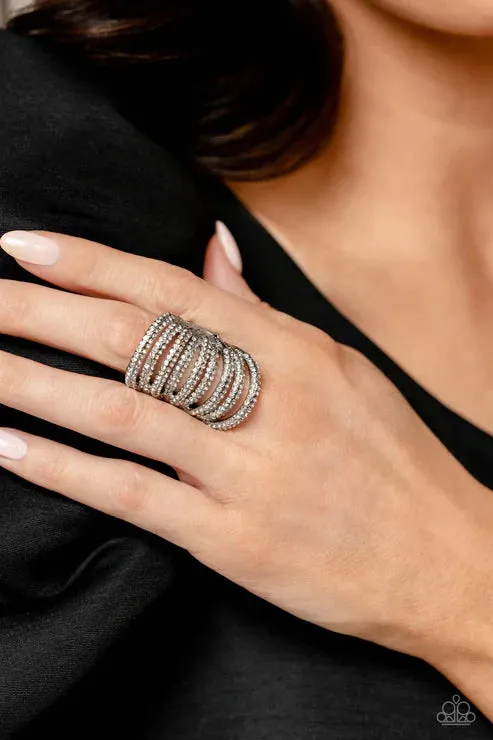 Rings Rippling Rarity White Ring Jewelry by Bretta Paparazzi Accessories