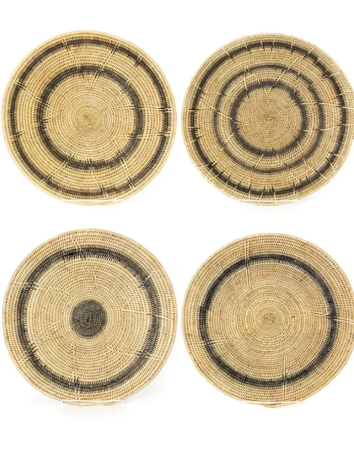 Rings Swahili African Modern Hand Woven Black Ring Mekenge Root Wedding Baskets from Zambia Fair Trade