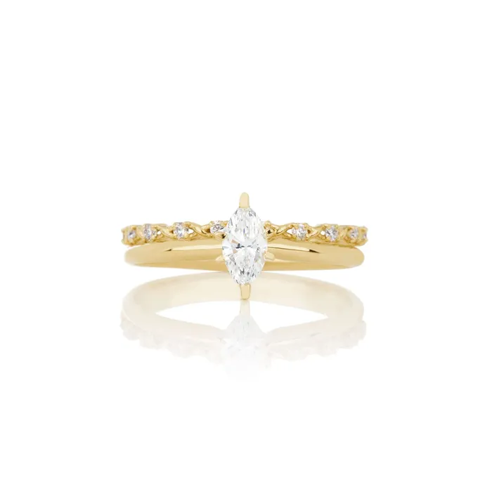 Rings Womens diamond ring AURUM by Gubjrg