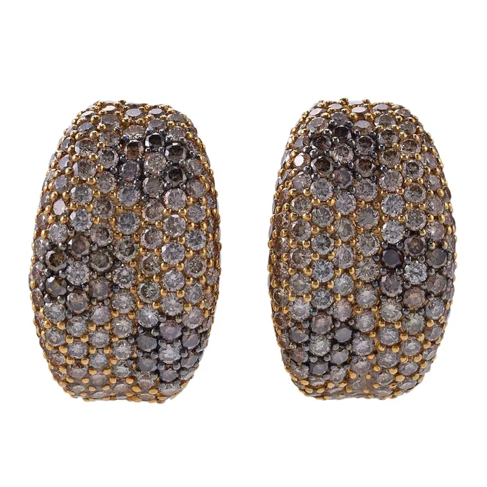 Roberto Coin Fantasia Fancy Diamond Flower Gold Earrings Roberto Coin Earrings Roberto Coin Fantasia Fancy Diamond Flower Gold Earrings Roberto Coin Earrings