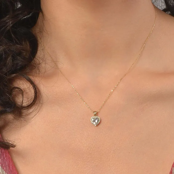 Senso Diamonds Womens Senso Gold Heart Necklace Necklaces