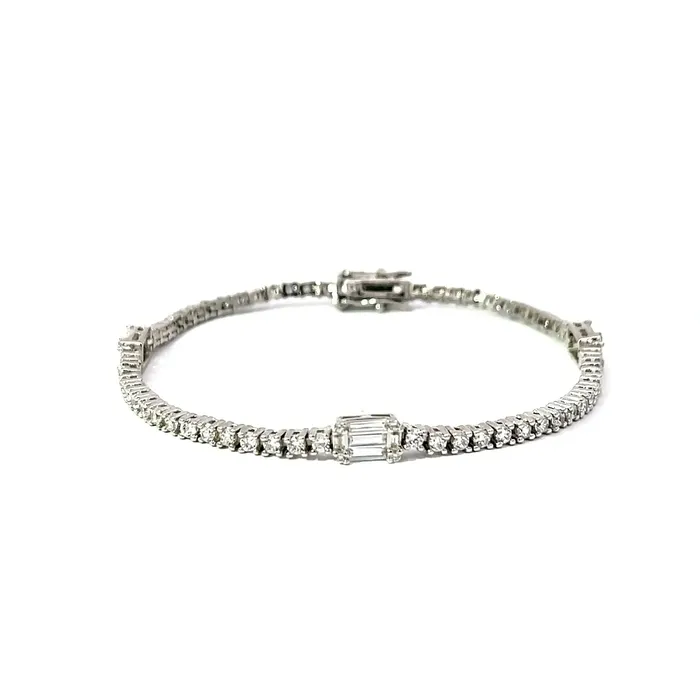 Senso Silver Bracelets Silver bracelet Senso Silver with rectangular and round zircons Senso Silver Bracelets Silver bracelet Senso Silver with rectangular and round zircons
