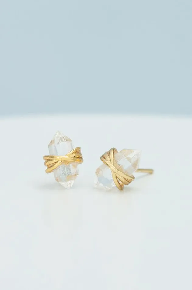 Starfish Project Gold Wrapped Crystal Stud Earrings Give Freedom to Women Earrings