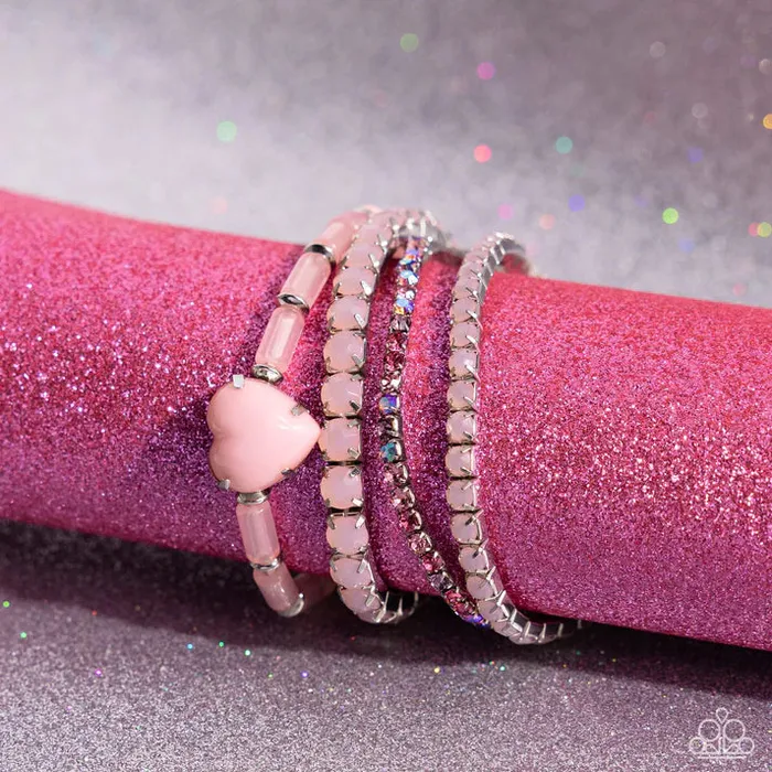 True Loves Theme Pink Bracelet Jewelry by Bretta Paparazzi Accessories Bracelets True Loves Theme Pink Bracelet Jewelry by Bretta Paparazzi Accessories Bracelets