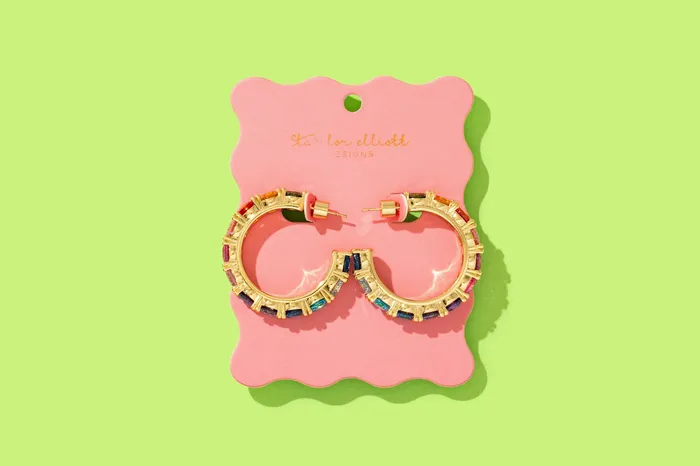 Turquoise Door Tomball Earrings ELISE COLORFUL HOOP EARRINGS