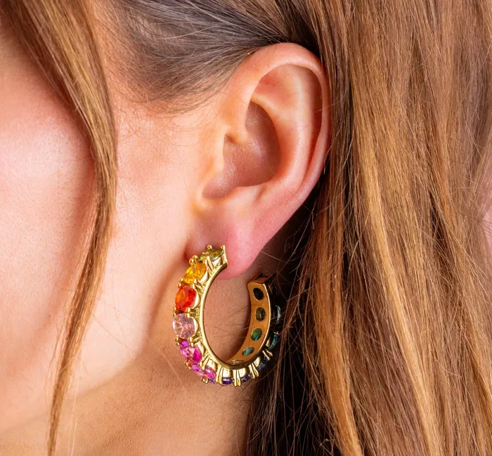 Turquoise Door Tomball Earrings ELISE COLORFUL HOOP EARRINGS