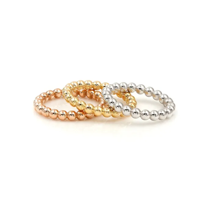 YaninaCo Jewelry Caviar Beaded Ring Rings