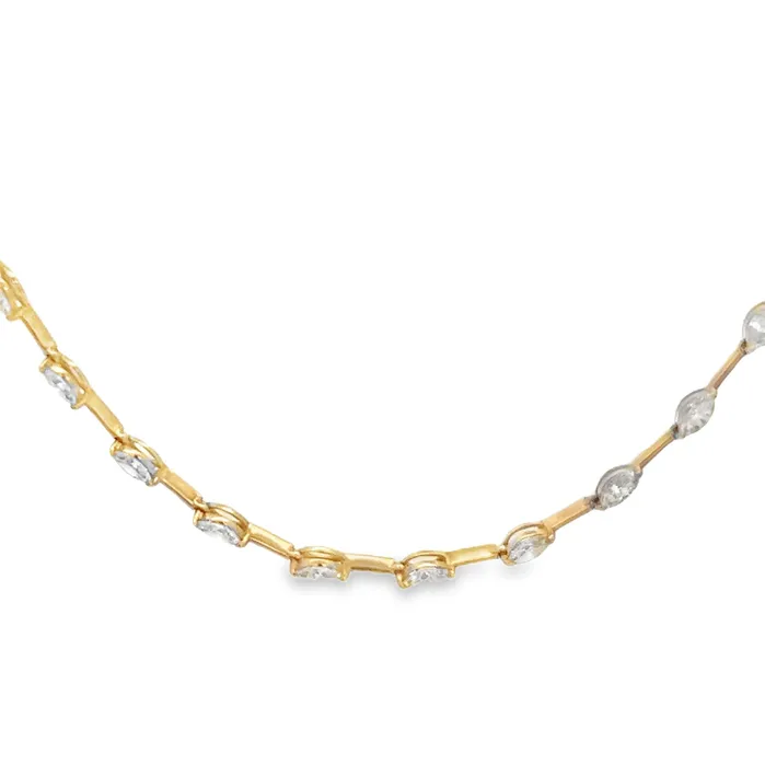 YaninaCo Jewelry Necklaces Marquise Yellow Diamond Necklace