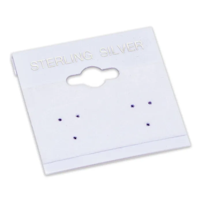 1 12 x 1 12 White Sterling Silver Hanging Earring Card JPIDisplay Earrings