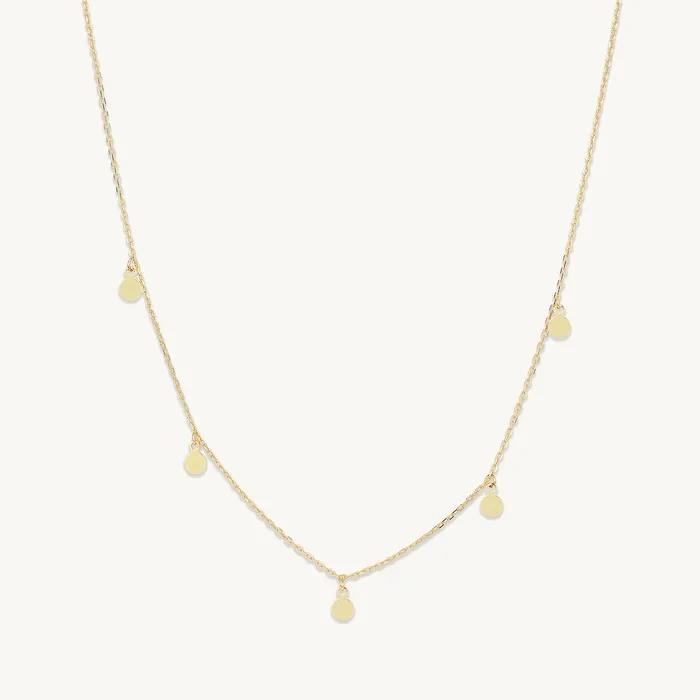 Aria Disc Dangling Necklace Camile Stone Necklaces