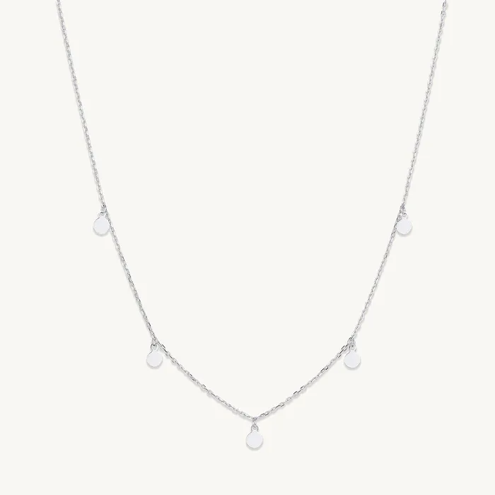 Aria Disc Dangling Necklace Camile Stone Necklaces