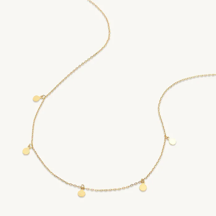 Aria Disc Dangling Necklace Camile Stone Necklaces