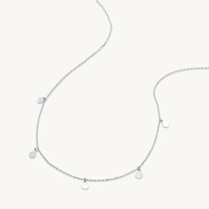 Aria Disc Dangling Necklace Camile Stone Necklaces