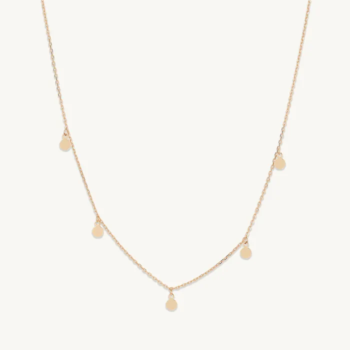 Aria Disc Dangling Necklace Camile Stone Necklaces