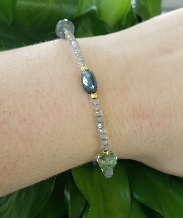 AVF Bracelets AVF Green Amethyst Labradorite Kyanite Moss Aqua Beaded Bracelet SI2847 SI3680 AVF Bracelets AVF Green Amethyst Labradorite Kyanite Moss Aqua Beaded Bracelet SI2847 SI3680