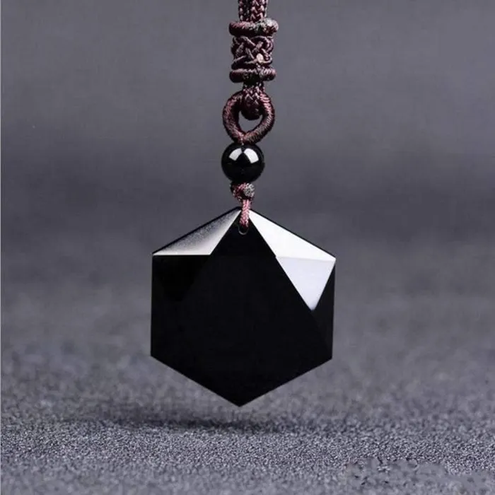 AwakeningBeauty Store Necklaces Black Obsidian Star Necklace