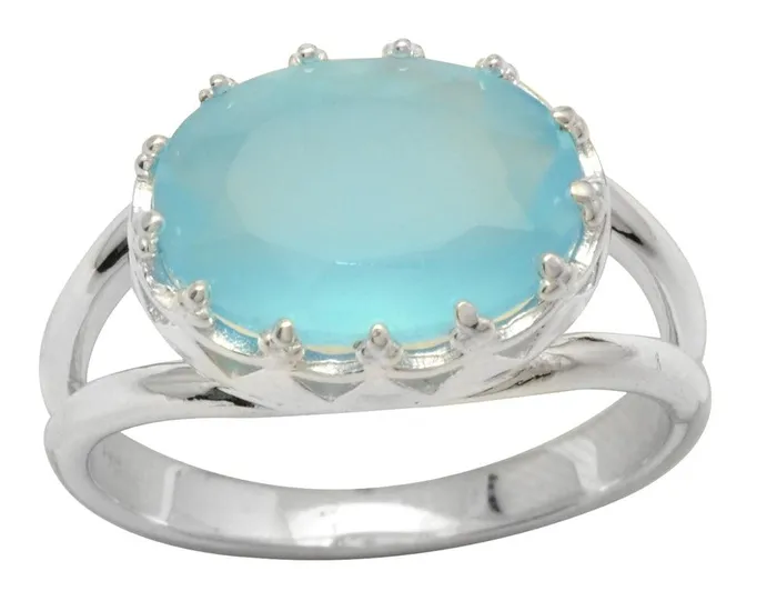 Blue Chalcedony Gemstone Ring YoTreasure Rings