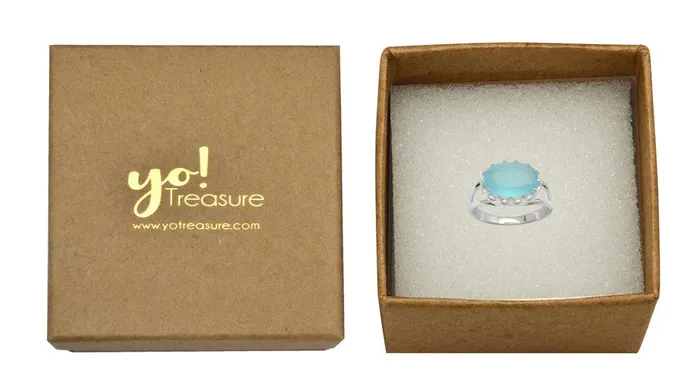 Blue Chalcedony Gemstone Ring YoTreasure Rings
