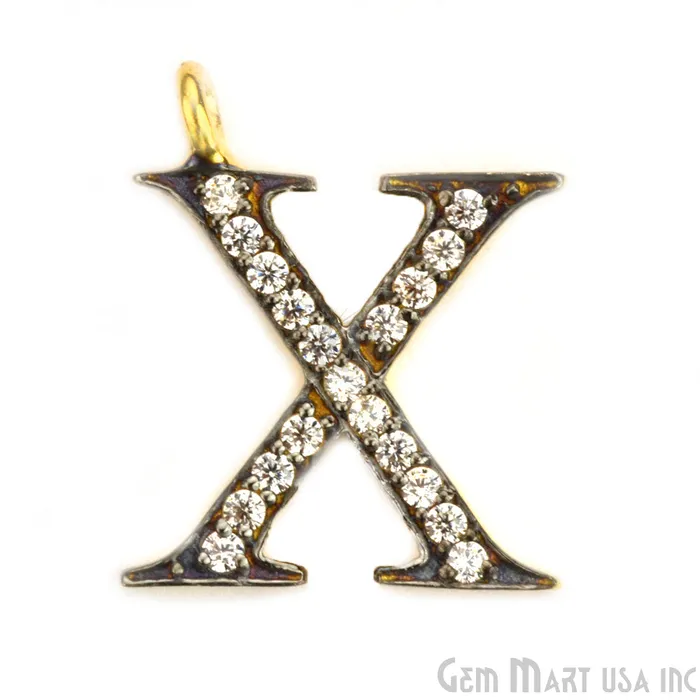Bracelets x Alphabet Charm CZ Pave Gold Vermeil Charm for Bracelet Pendants GemmartUSA Bracelets x Alphabet Charm CZ Pave Gold Vermeil Charm for Bracelet Pendants GemmartUSA